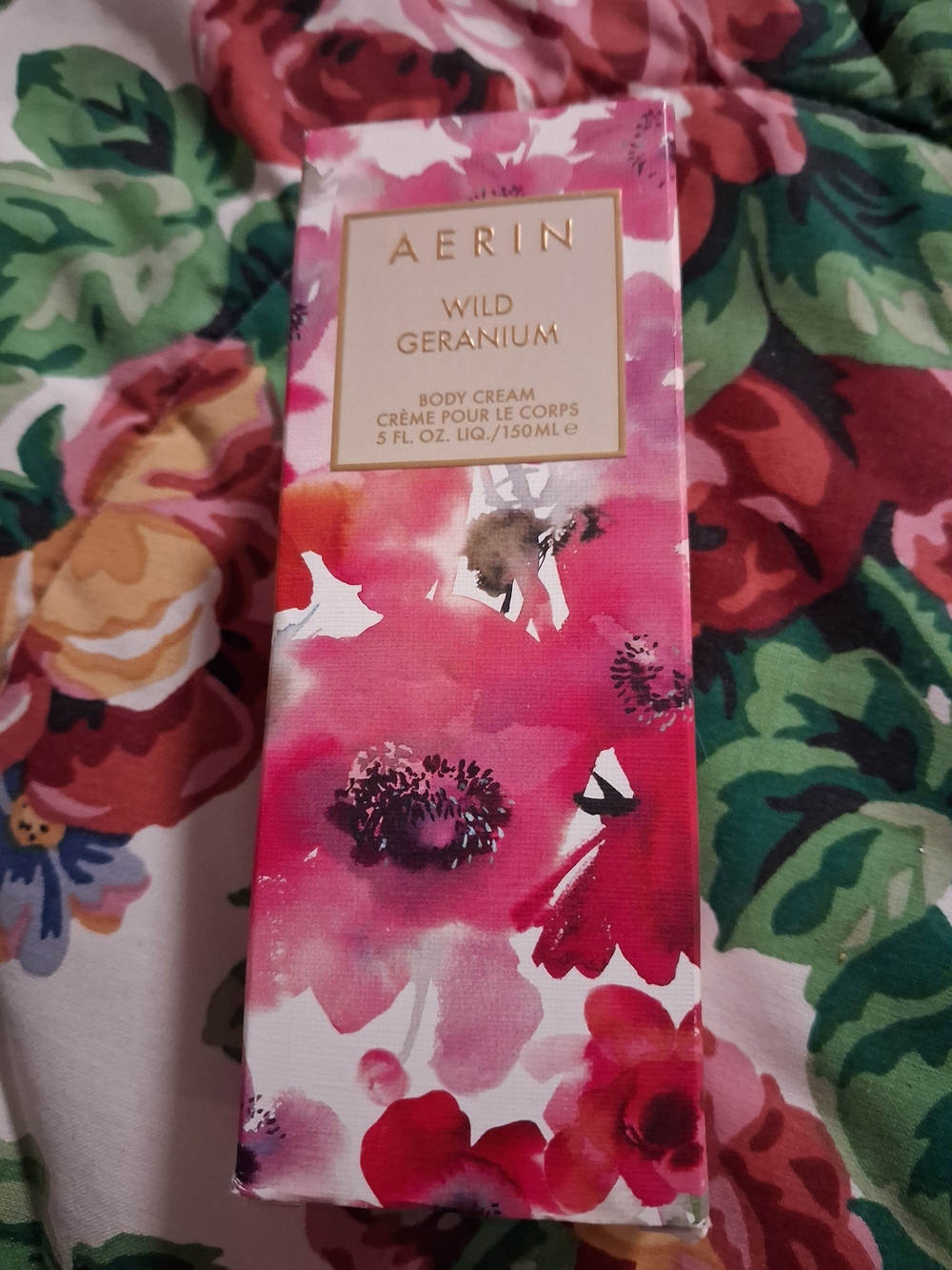 AERIN Wild Geranium Body Cream - Pink Floral Packaging